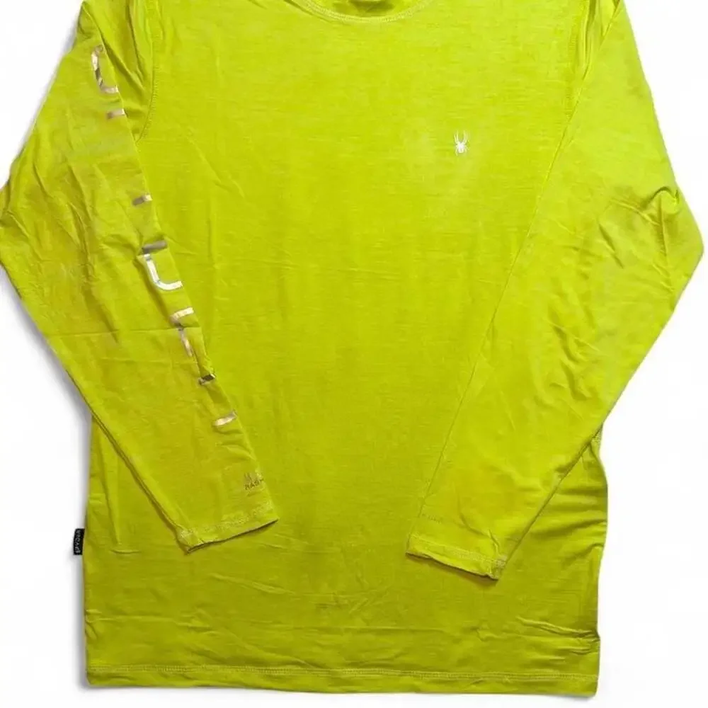 Spyder Swim Surf Sand Sun Rash Guard Long Sleeve Shirt Lime Green Small